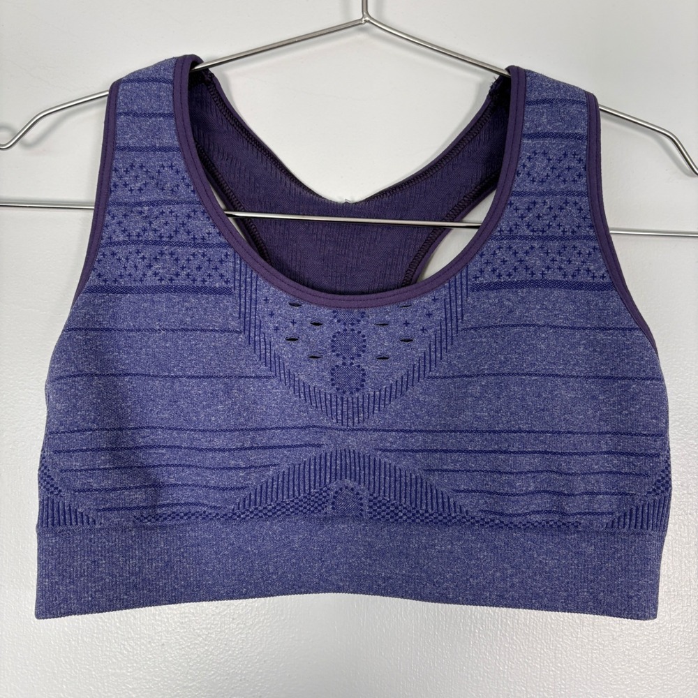NWT Smartwool Womens PhD Seamless Racerback Bra XS Merino Mountain PurpleHeather
